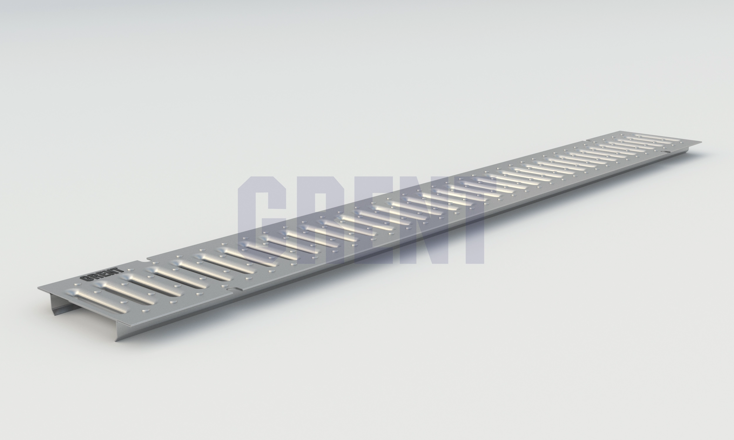 Штампованная решетка водоотводная из оцинкованной стали GRENT PlasT 100