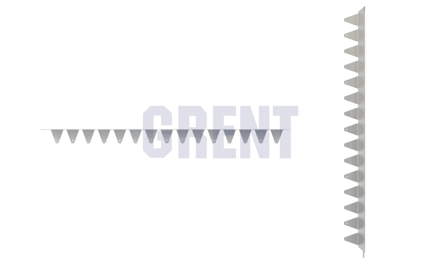 Бордюр стальной GRENT BR L-образный 1200*200, 1,5, оцинкованный