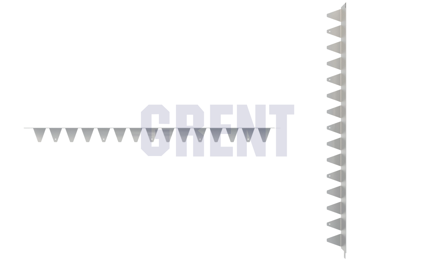 Бордюр стальной GRENT BR L-образный 1200*130, 1,5, оцинкованный