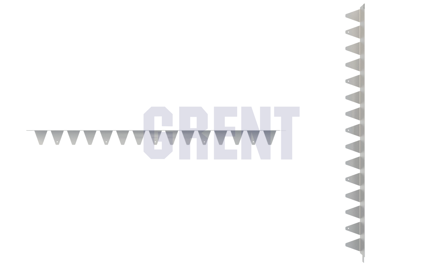 Бордюр стальной GRENT BR L-образный 2400*100, 1,5, оцинкованный