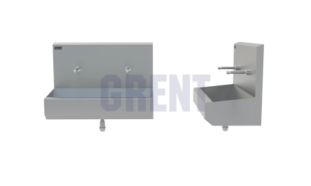 Умывальник 2-секционный подвесной GRENT-P-02