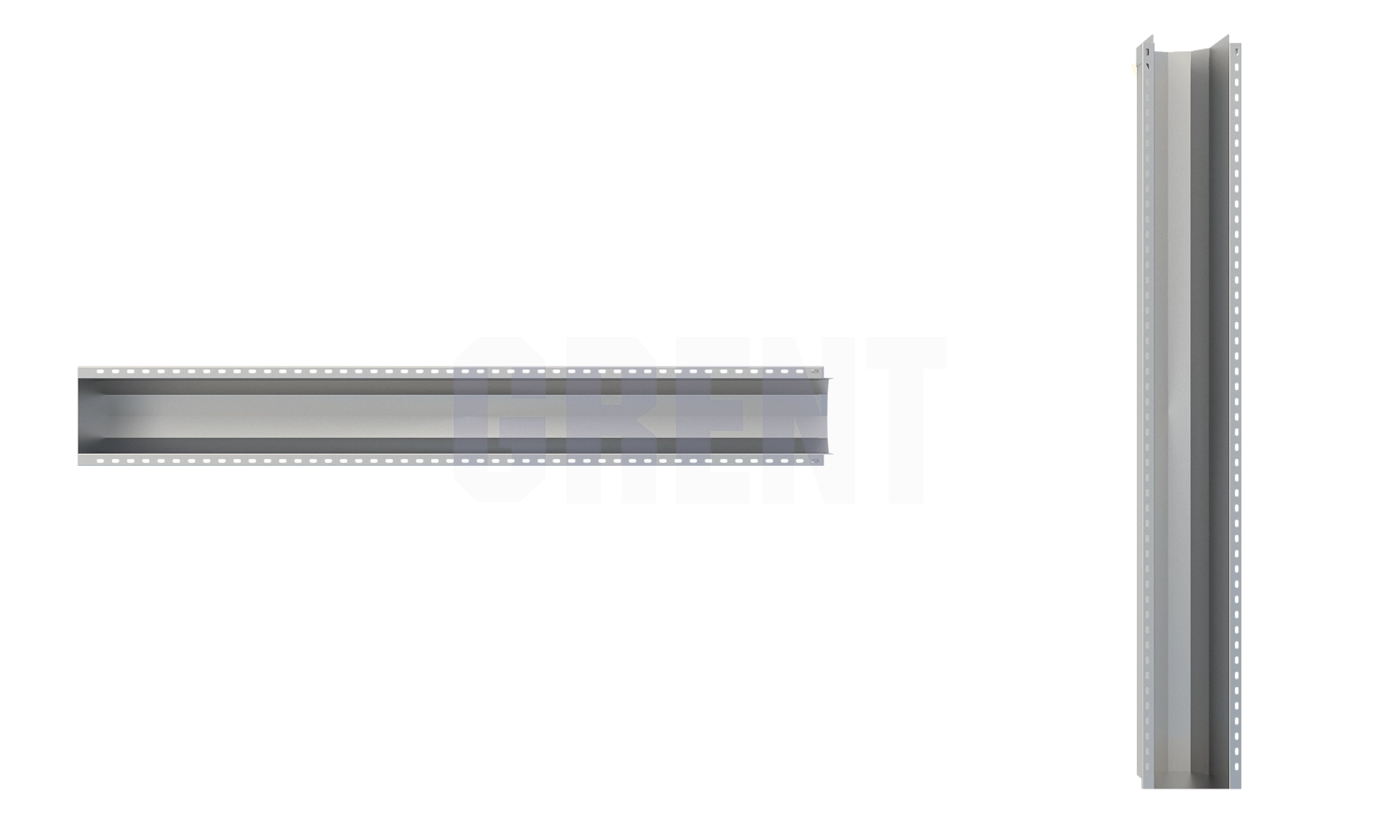 Лоток водоотводный мостовой GRENT MosT подвесной 150 торцевой