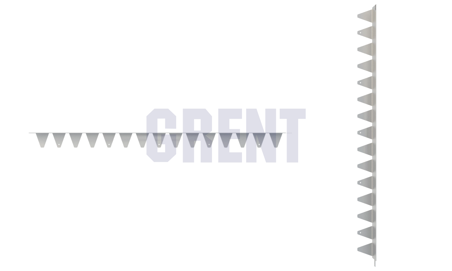 Бордюр стальной GRENT BR L-образный 2400*80, 1,5, оцинкованный