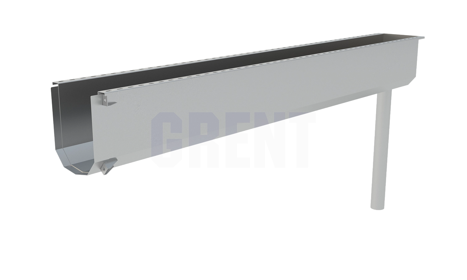Лоток водоотводный мостовой GRENT MosT подвесной 150 выпускной торцевой