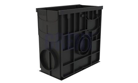 Пескоуловитель пластиковый GRENT PlasT DN150/200 H476 в комплекте со штампованой решеткой A15