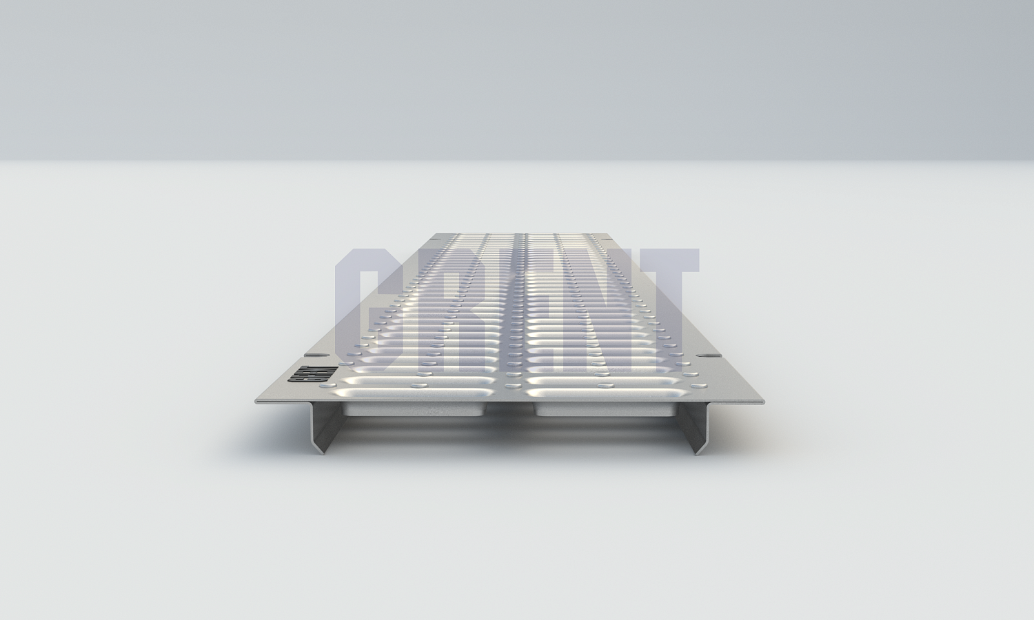 Штампованная решетка водоотводная из оцинкованной стали GRENT PlasT 150