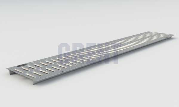 Штампованная решетка водоотводная из оцинкованной стали GRENT PlasT 150